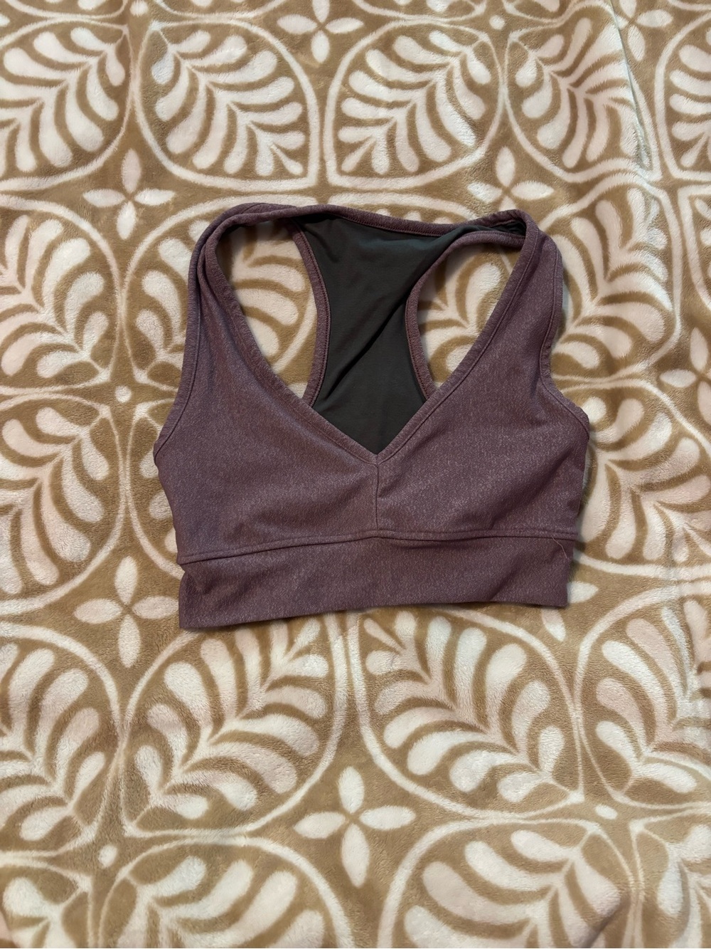 Women's Plum V-Neck Sports Bra airbrush Five The Label